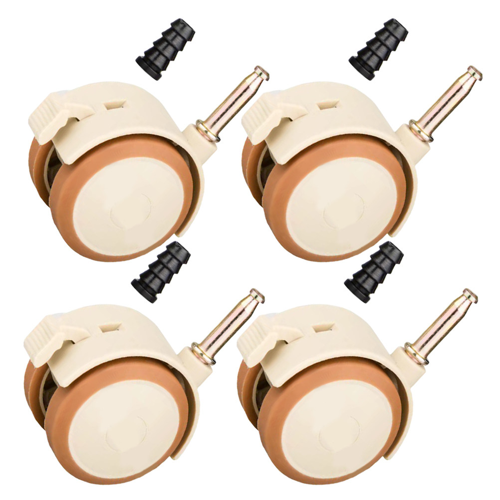 Baby Nursery Furniture Sets - 4Pcs Baby Crib Casters Rubber Swivel