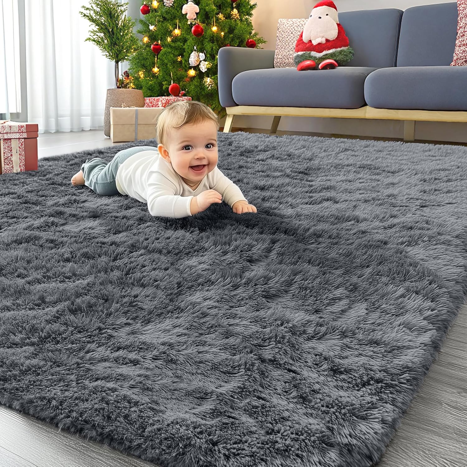 Soft Rug Nursery - Machine Washable Area Rug 4x5.9 ft