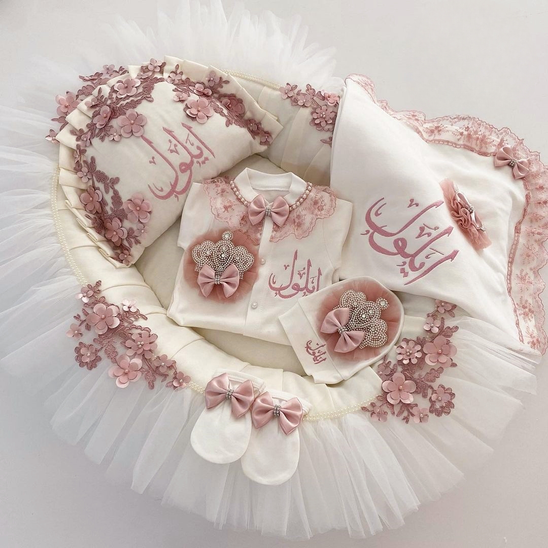 Baby Nursery Bedding Sets - Dollbling 5pcs Newborn Welcome Home Outfits