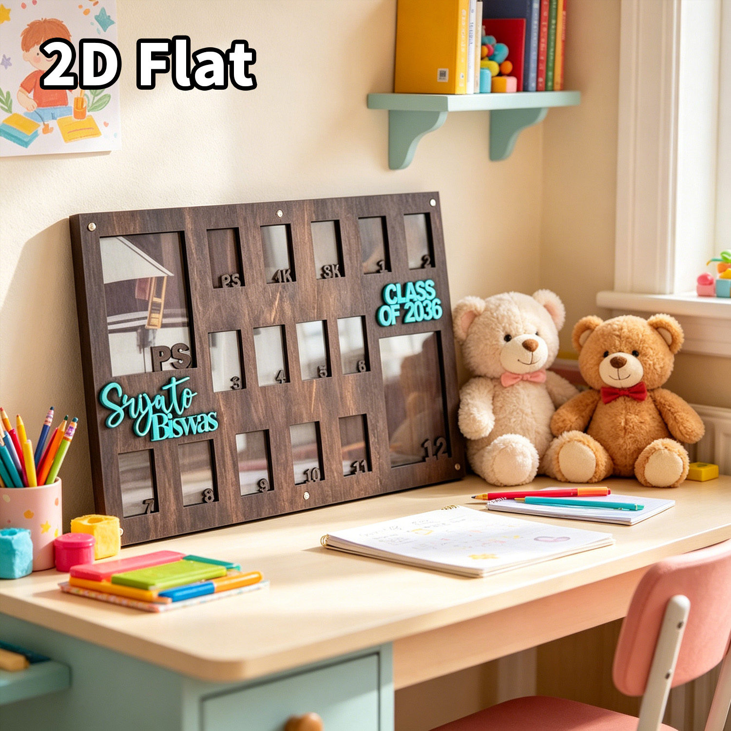 Baby Nursery Office - 1Pc Custom Grade Photo Frame Wooden