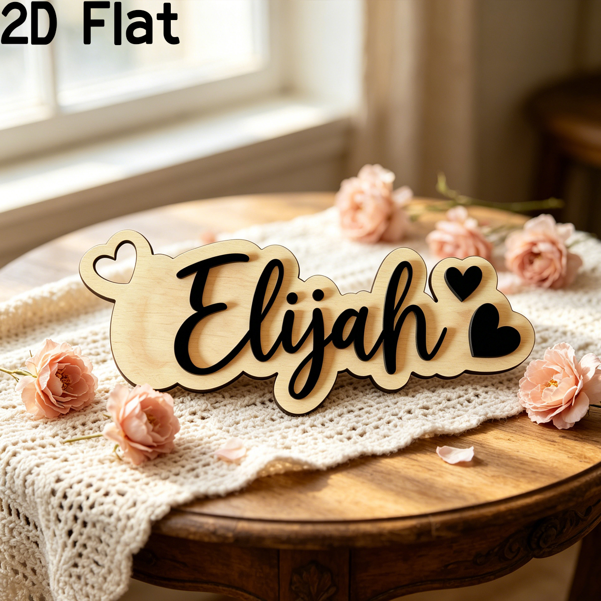 Baby Nursery In - 1Pc Custom Love Decor Wooden Acrylic