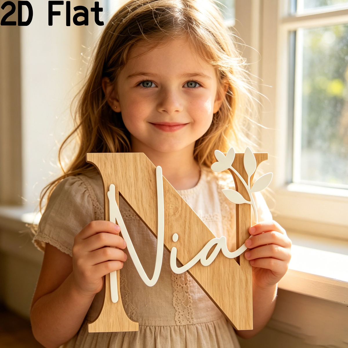 Baby Nursery Office - 1Pc Custom Original Alphabet N Wooden