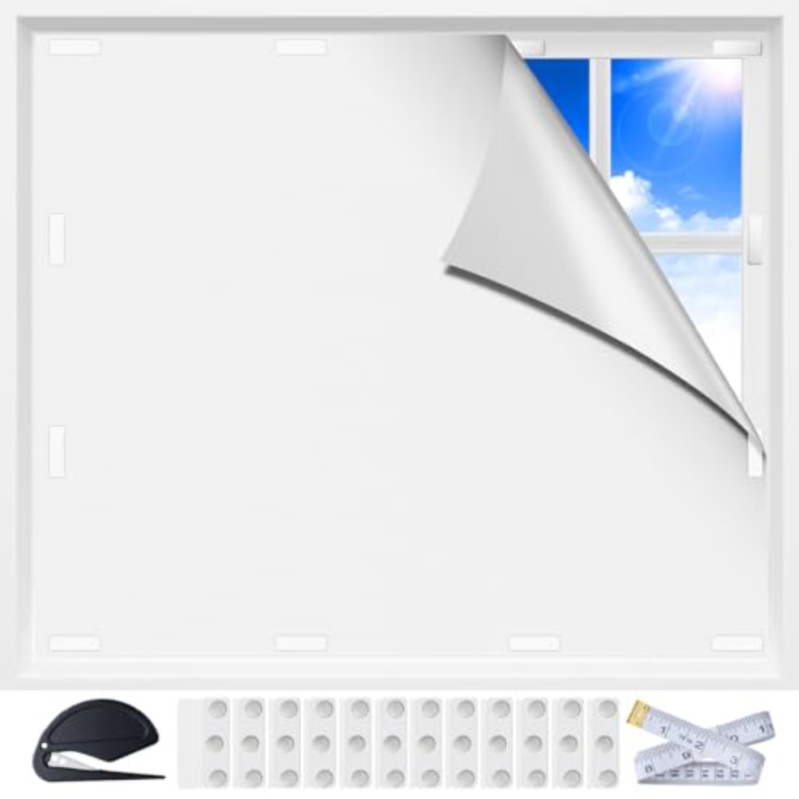 Blackout Curtain Nursery - Magnetic Blackout Window Cover for Bedroom,