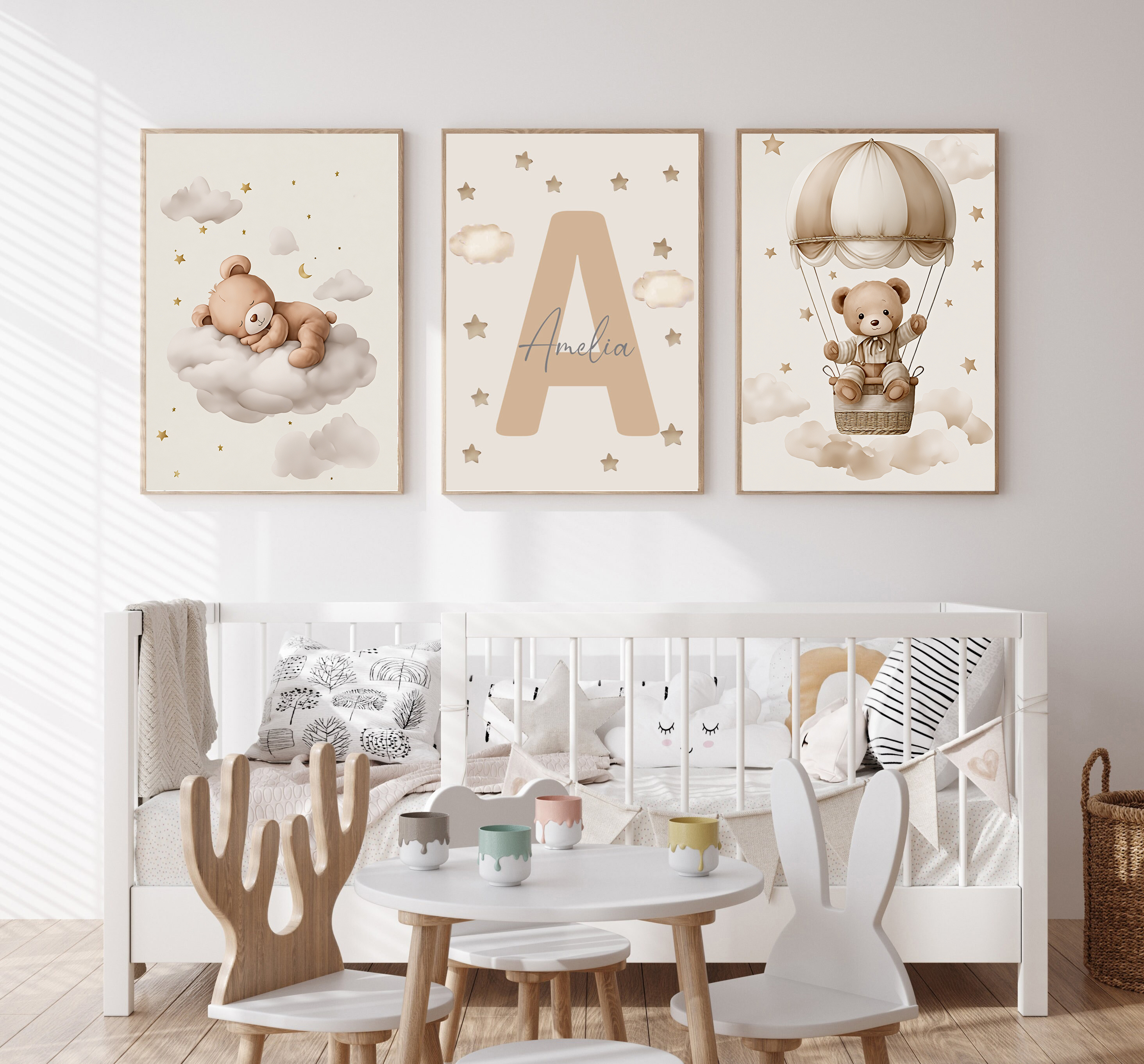 Animals Baby Nursery - 3pcs/set Bohemian Teddy Bear Animal Custom