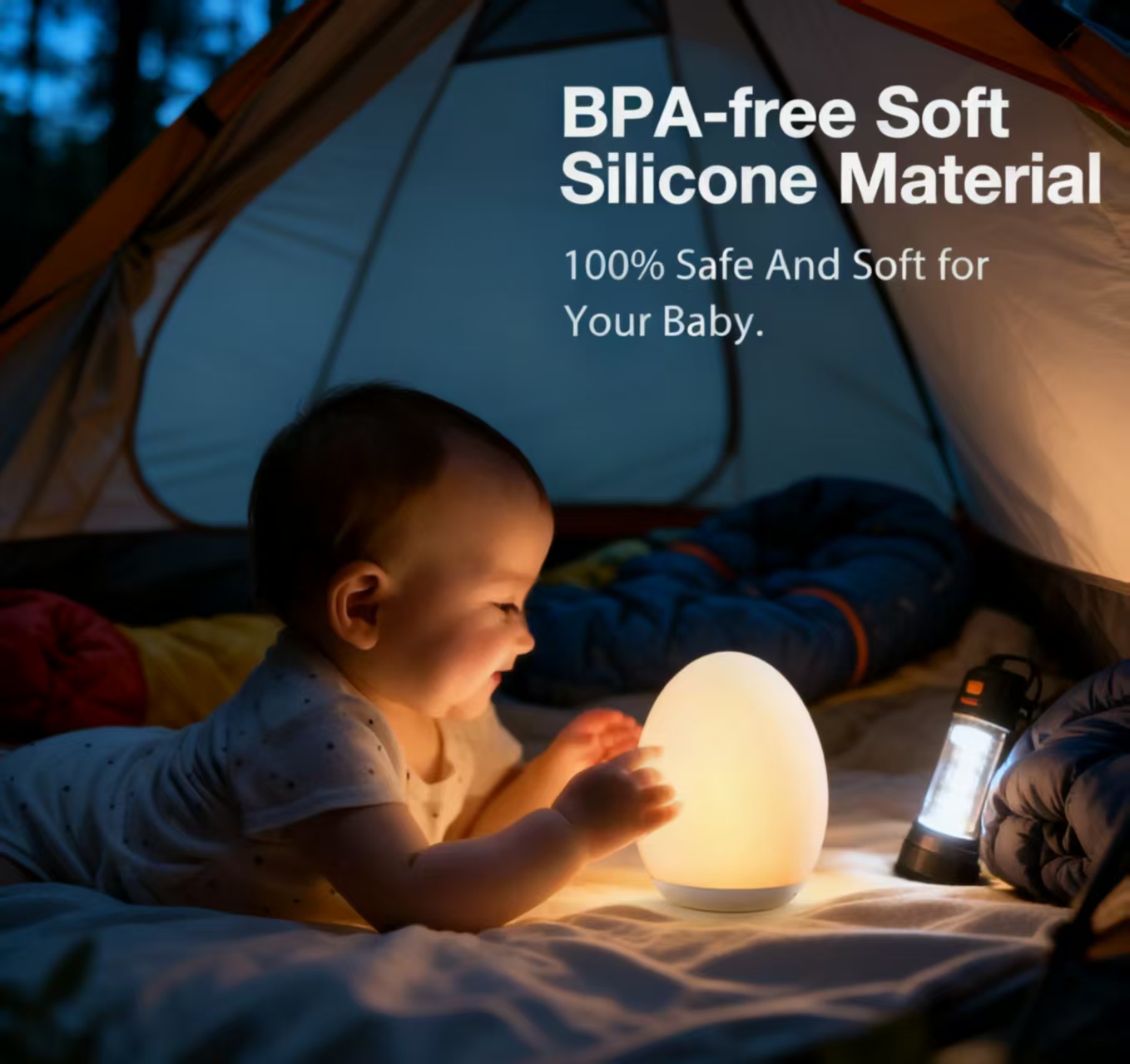 “Egg-Shaped Silicone Night Lig - Baby Nursery In recension och pris