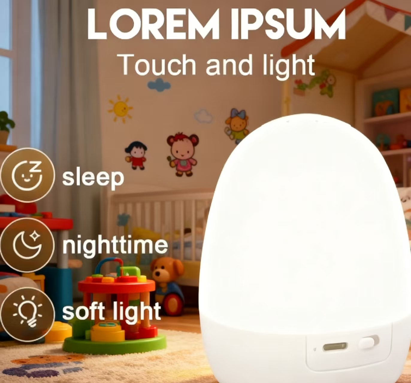 “Egg-Shaped Silicone Night Lig - Baby Nursery In recension och pris