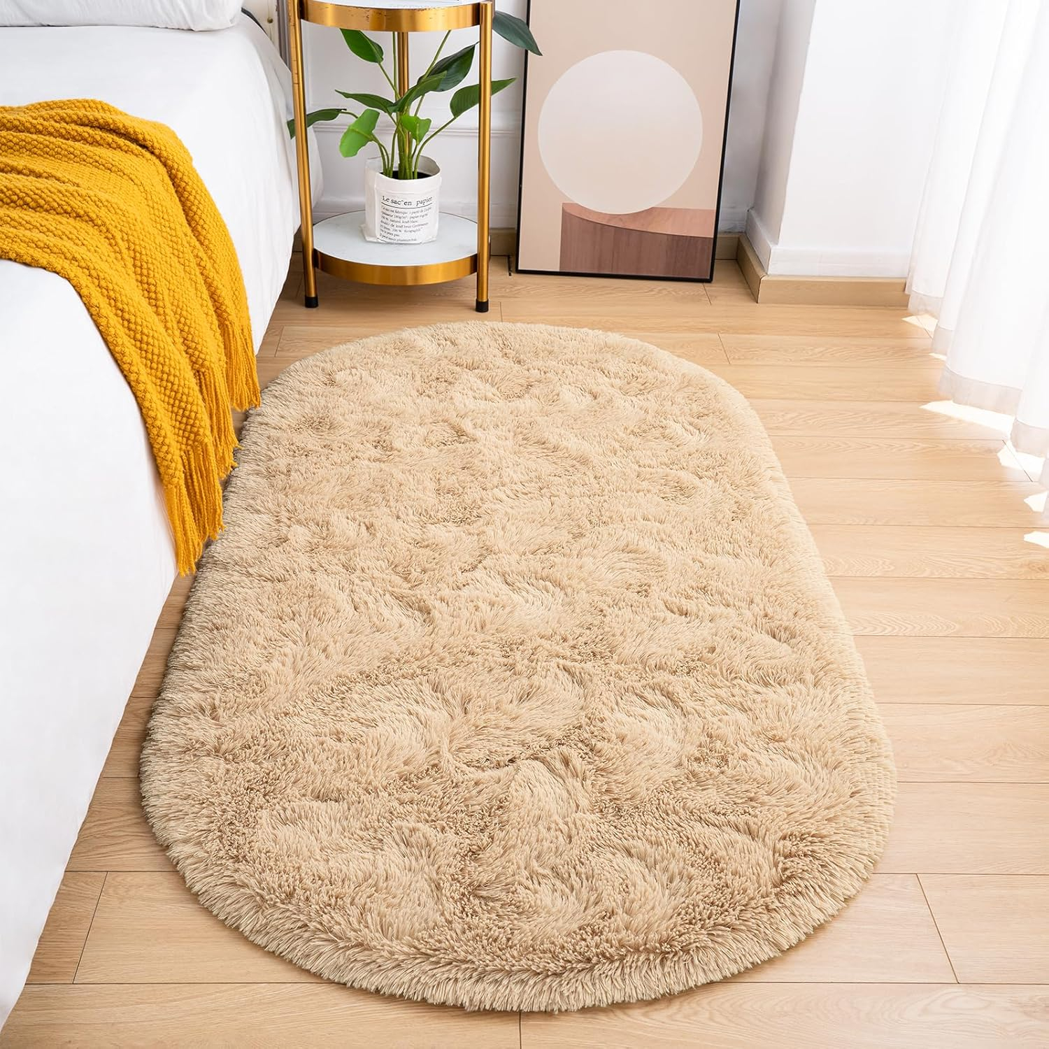 VIKAMA Long Plush Oval Area Ru - Soft Rug Nursery recension och pris