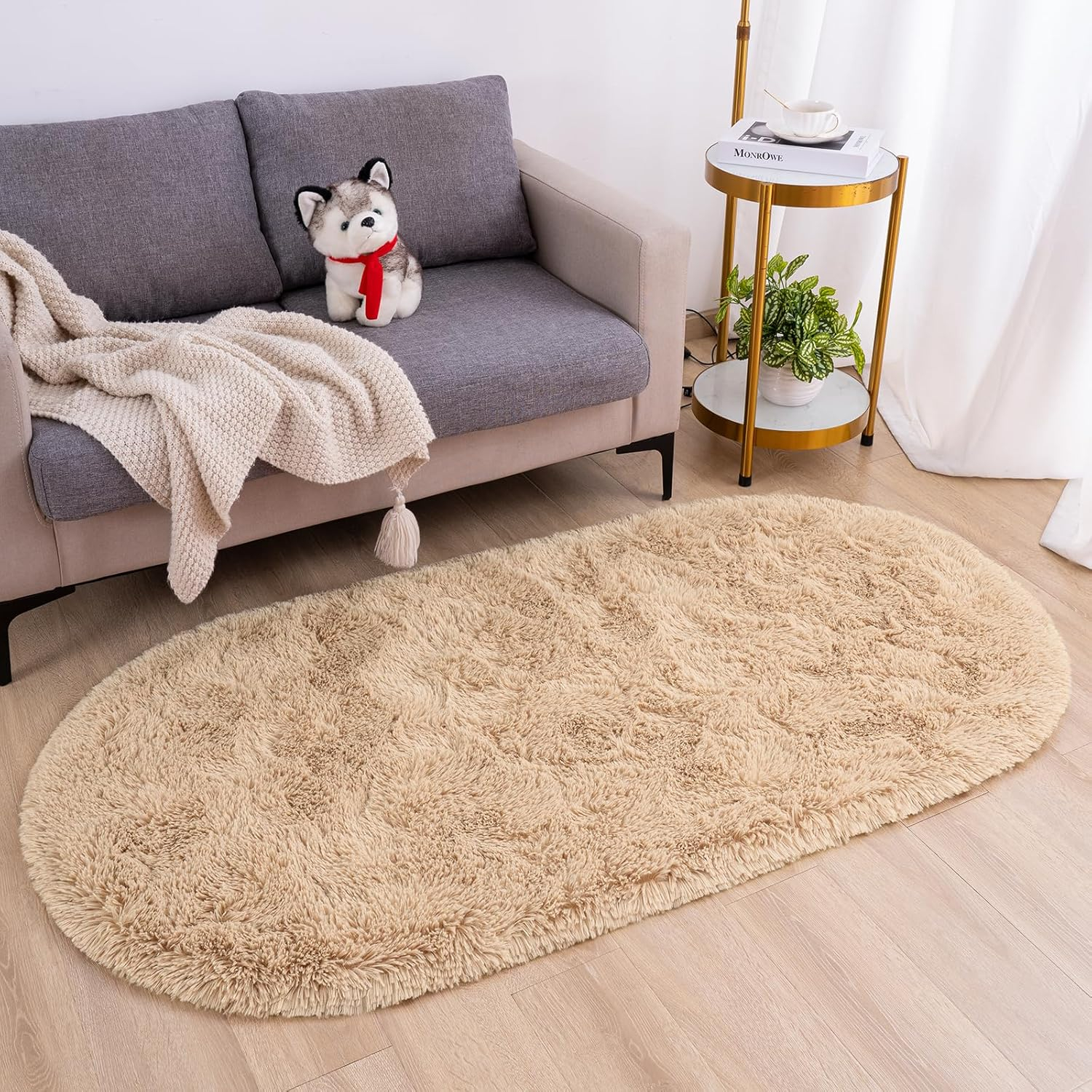 VIKAMA Long Plush Oval Area Ru - Soft Rug Nursery recension och pris