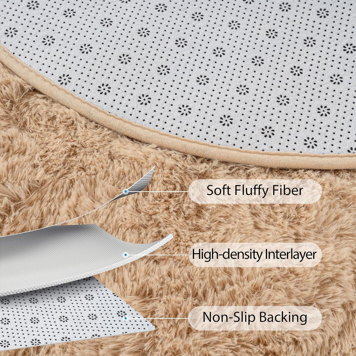 VIKAMA Long Plush Oval Area Ru - Soft Rug Nursery recension och pris