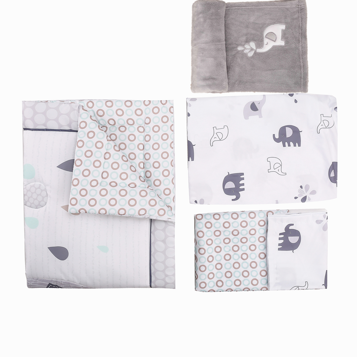 4Pcs Crib Bedding Set for Boys - Baby Nursery Bedding Sets recension och pris