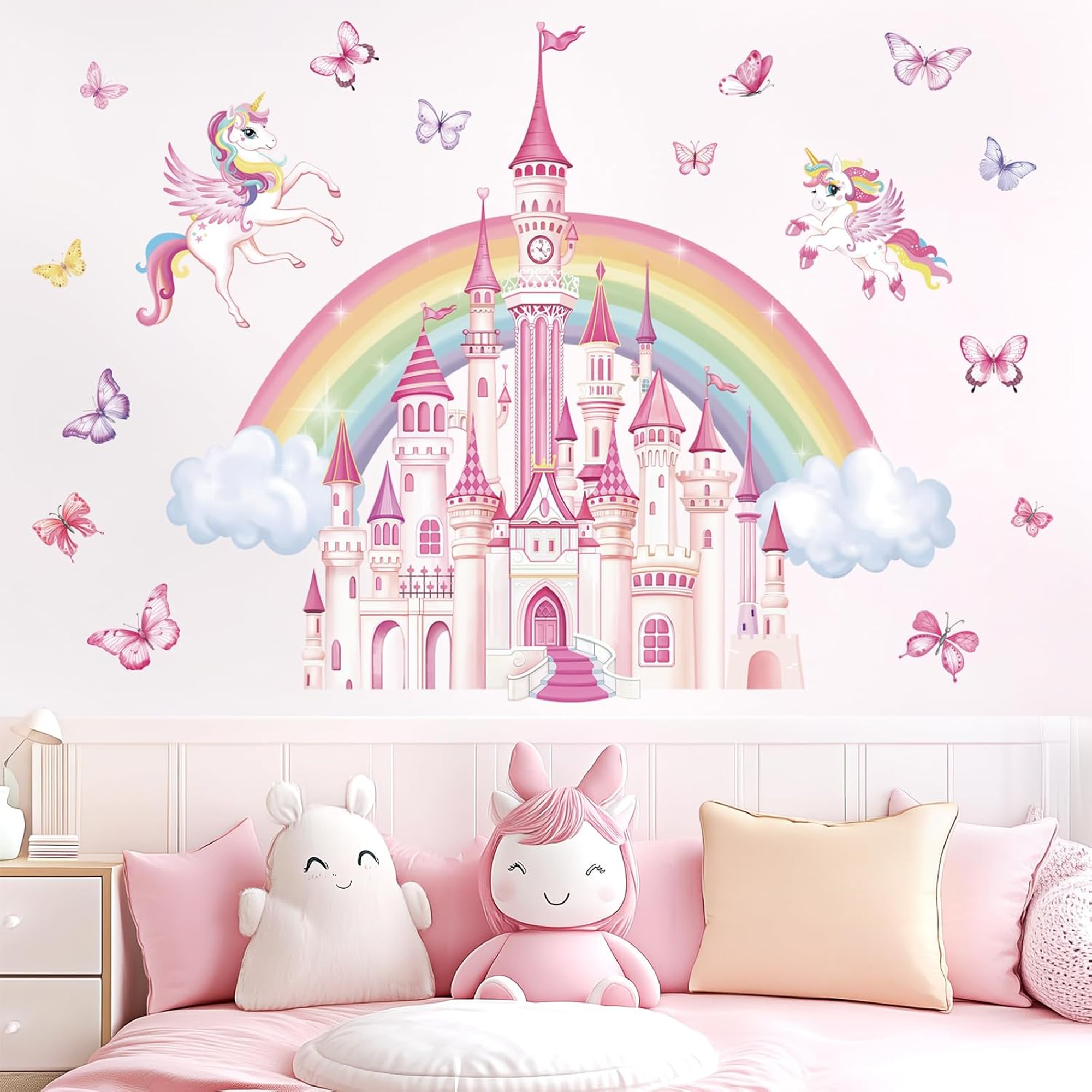 Unicorn Castle Wall Sticker fo - Baby Unicorn Nursery recension och pris