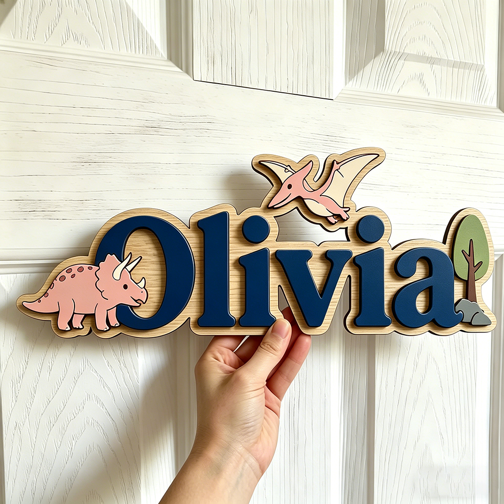 Personalized Dinosaur Name Sig - Baby Nursery In recension och pris