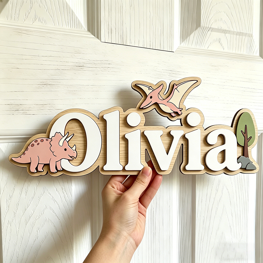 Personalized Dinosaur Name Sig - Baby Nursery In recension och pris