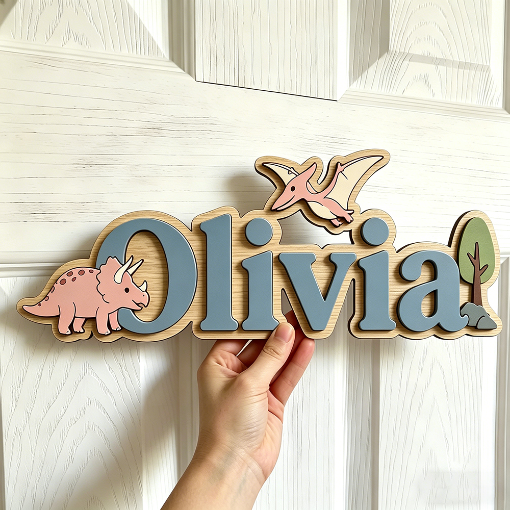 Personalized Dinosaur Name Sig - Baby Nursery In recension och pris