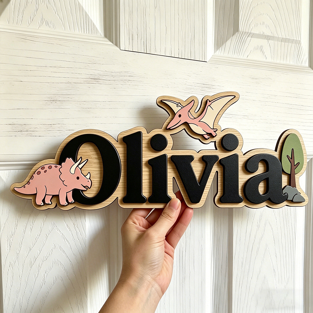 Personalized Dinosaur Name Sig - Baby Nursery In recension och pris