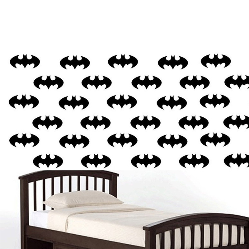 50 Pieces/Set Bat Logo Wall St - Baby Nursery Furniture Sets recension och pris