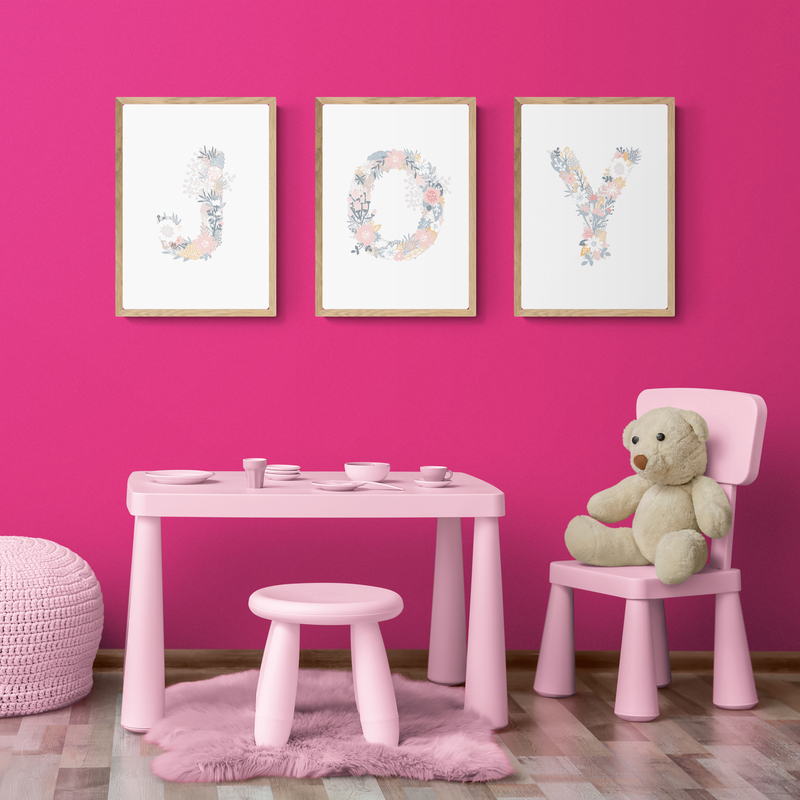 1PC frameless Floral Alphabet  - Baby Unicorn Nursery recension och pris