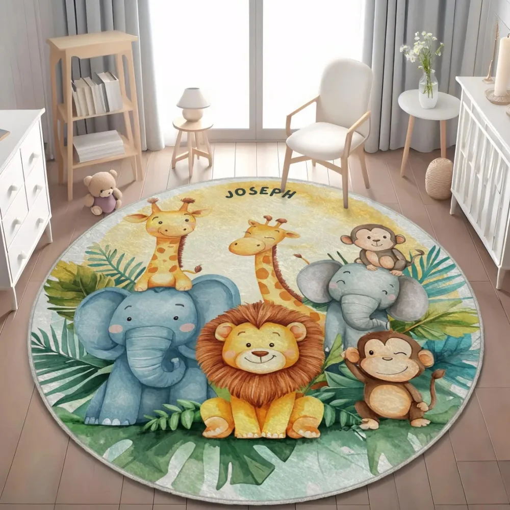 Wild Safari Animal Floor Mat G - Soft Rug Nursery recension och pris