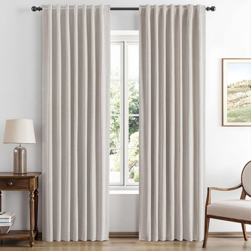 100% Blackout Linen Curtains f - Blackout Curtain Nursery recension och pris