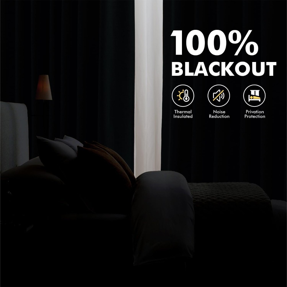 100% Blackout Linen Curtains f - Blackout Curtain Nursery recension och pris