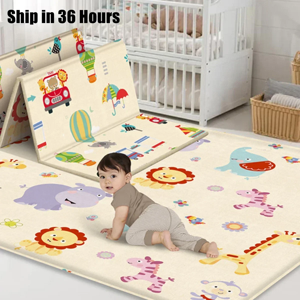 Educational Foldable Baby Play - Soft Rug Nursery recension och pris