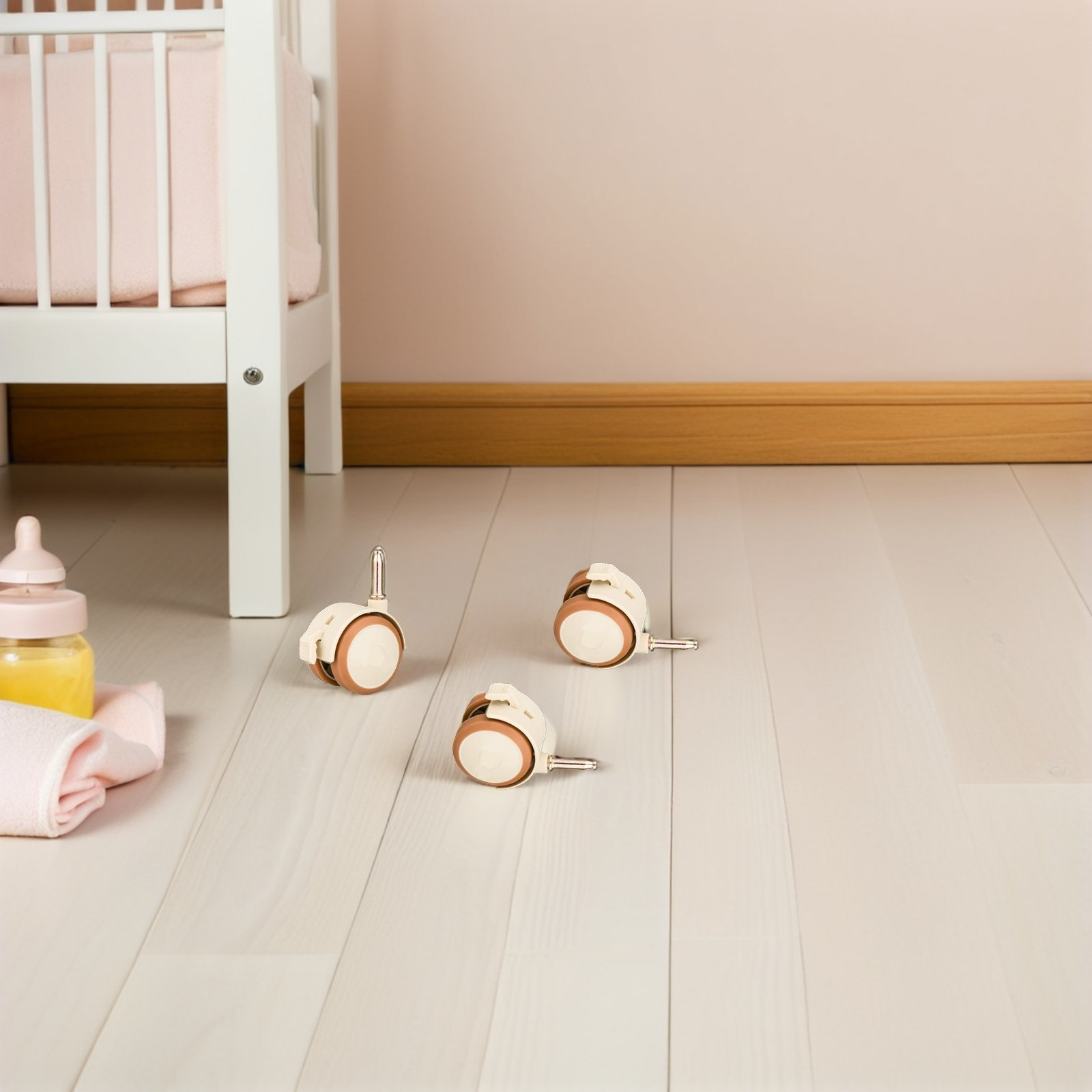 4Pcs Baby Crib Wheels Silent R - Baby Nursery Furniture Sets recension och pris