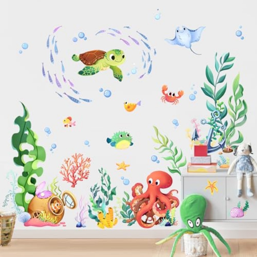 Under The Sea Wall Decals Ocea - Baby Nursery Under The Sea recension och pris