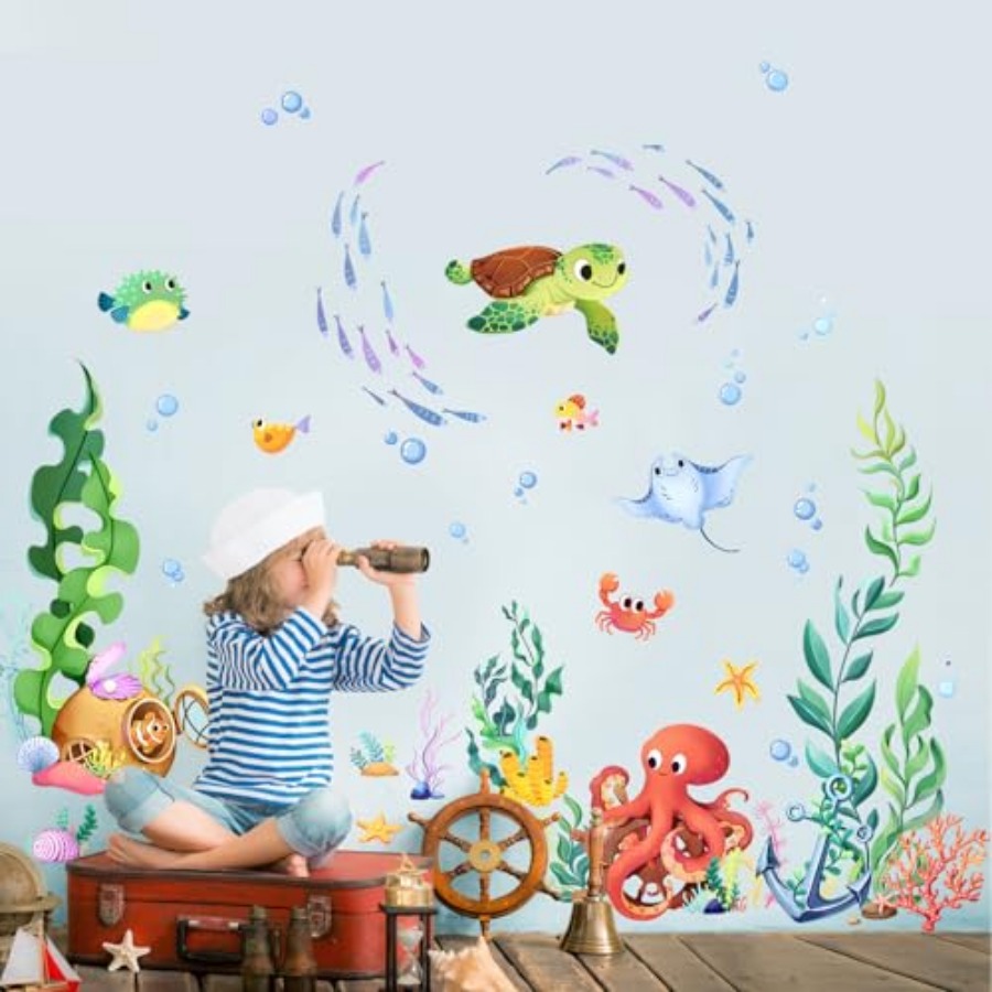 Under The Sea Wall Decals Ocea - Baby Nursery Under The Sea recension och pris