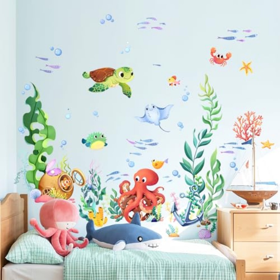 Under The Sea Wall Decals Ocea - Baby Nursery Under The Sea recension och pris