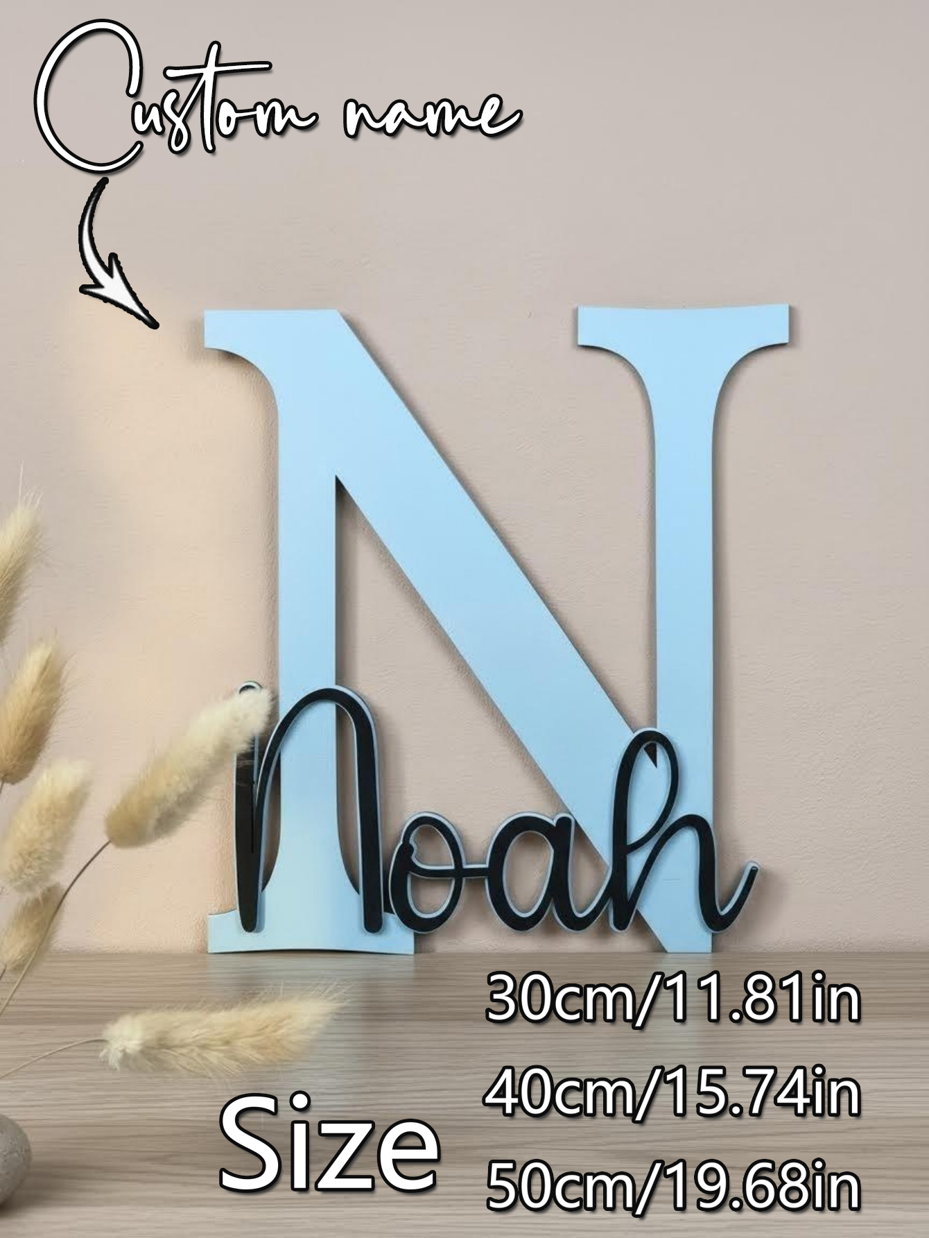 Custom Name Cloud Shaped Woode - Animals Baby Nursery recension och pris