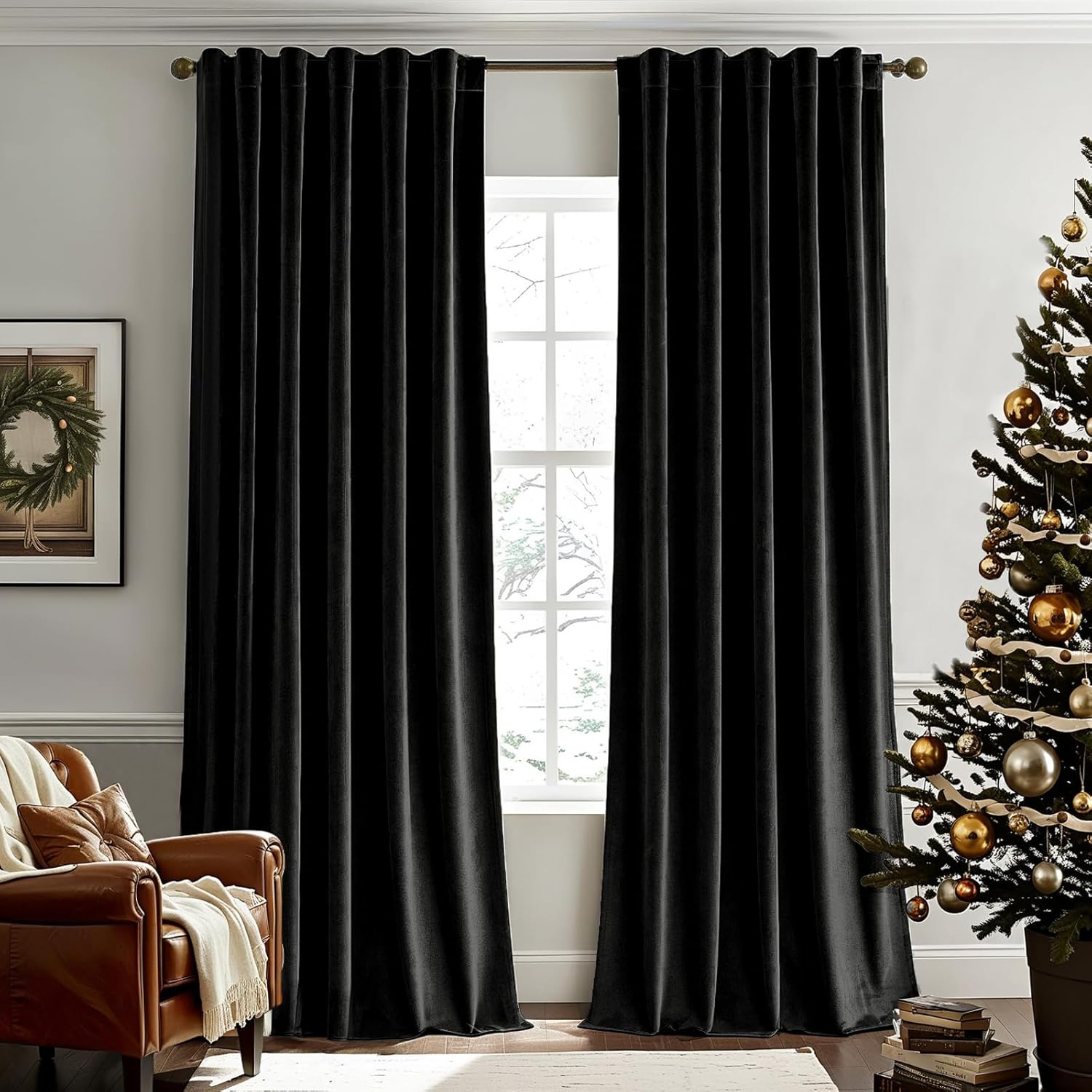 Black Velvet Curtains 96 Inche - Blackout Curtain Nursery recension och pris