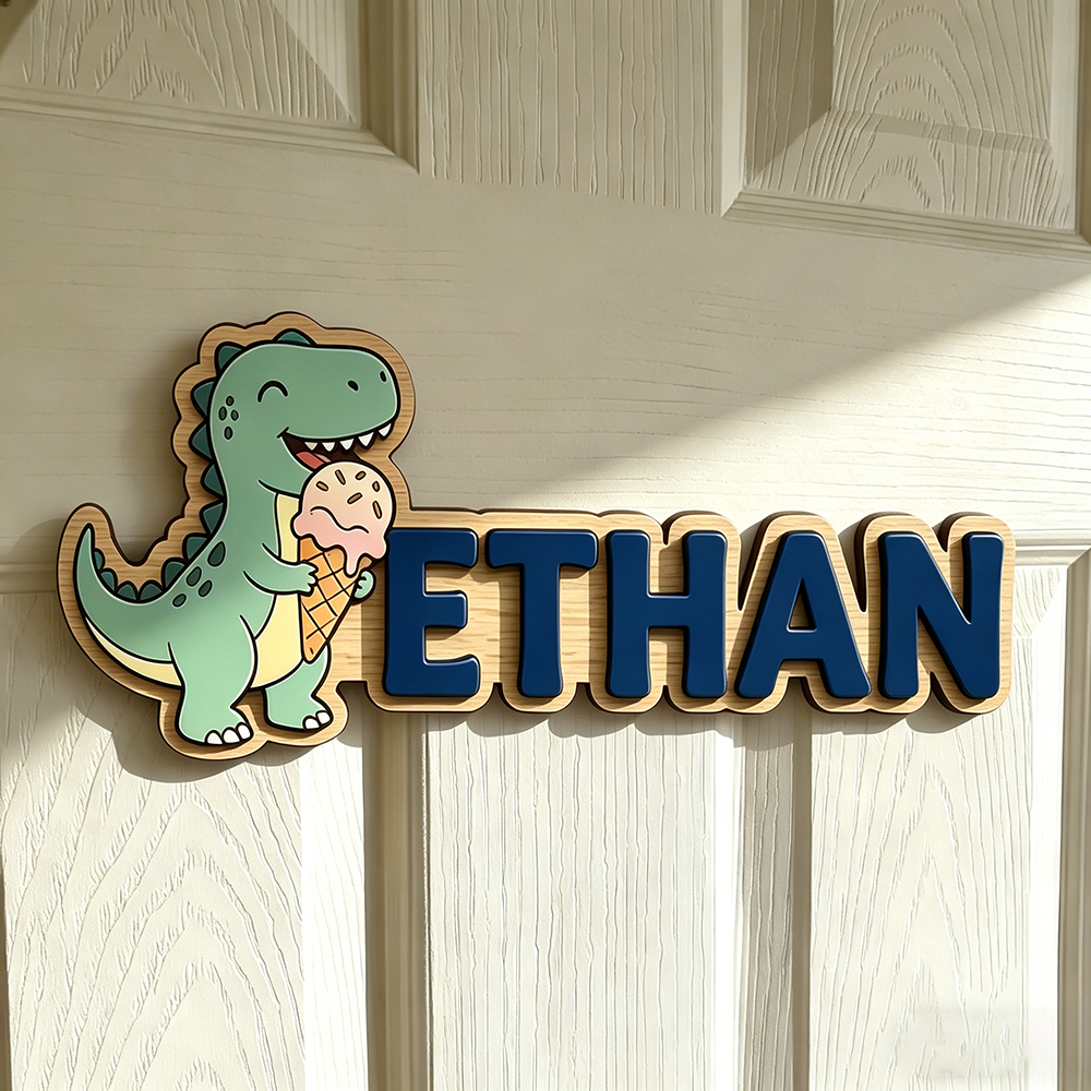 Whimsical Ice Cream Dinosaur C - Baby Nursery In recension och pris