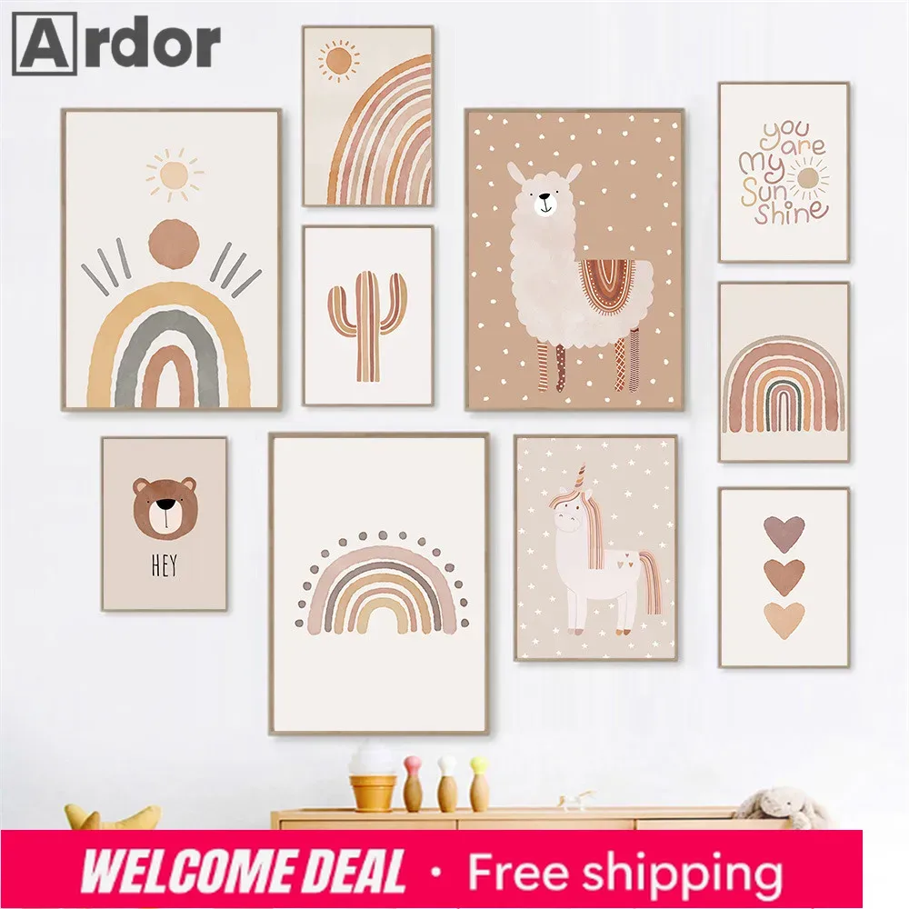 2026 Sun Heart Rainbow Wall Ar - Baby Unicorn Nursery recension och pris