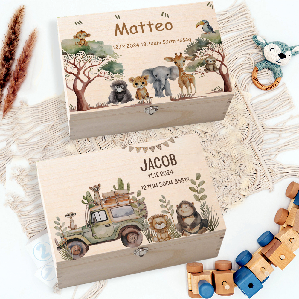 Personalized Memory Box with T - Baby Keepsake Box recension och pris