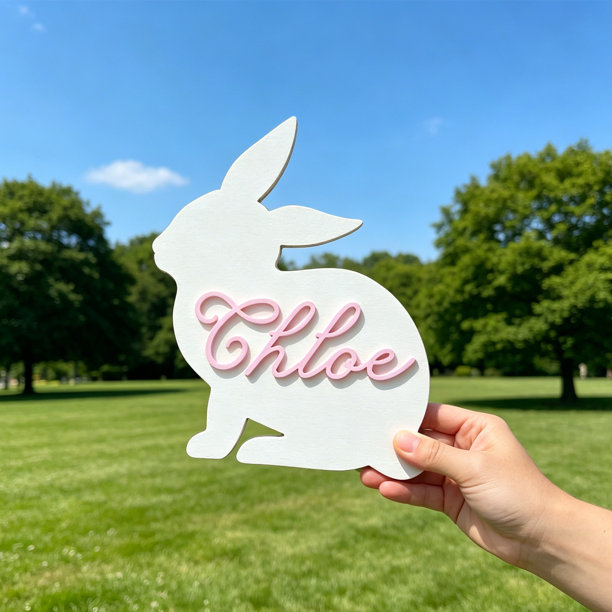 1Pc Custom Cute Bunny Name Woo - Baby Nursery In recension och pris