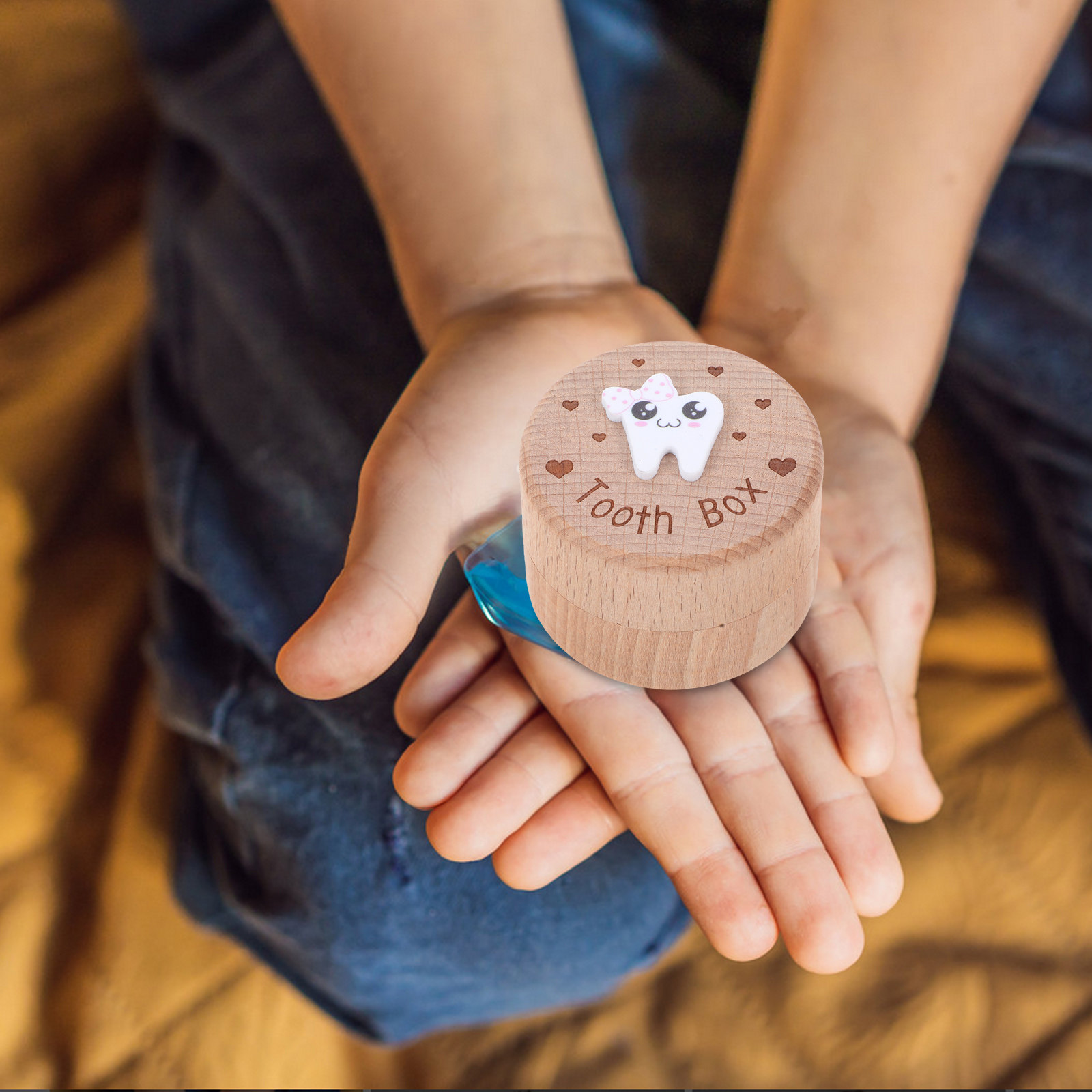 Wooden Baby Teeth Box Small Cu - Baby Keepsake Box recension och pris