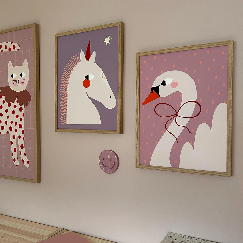 1pc frameless  Funny Animals B - Baby Unicorn Nursery recension och pris