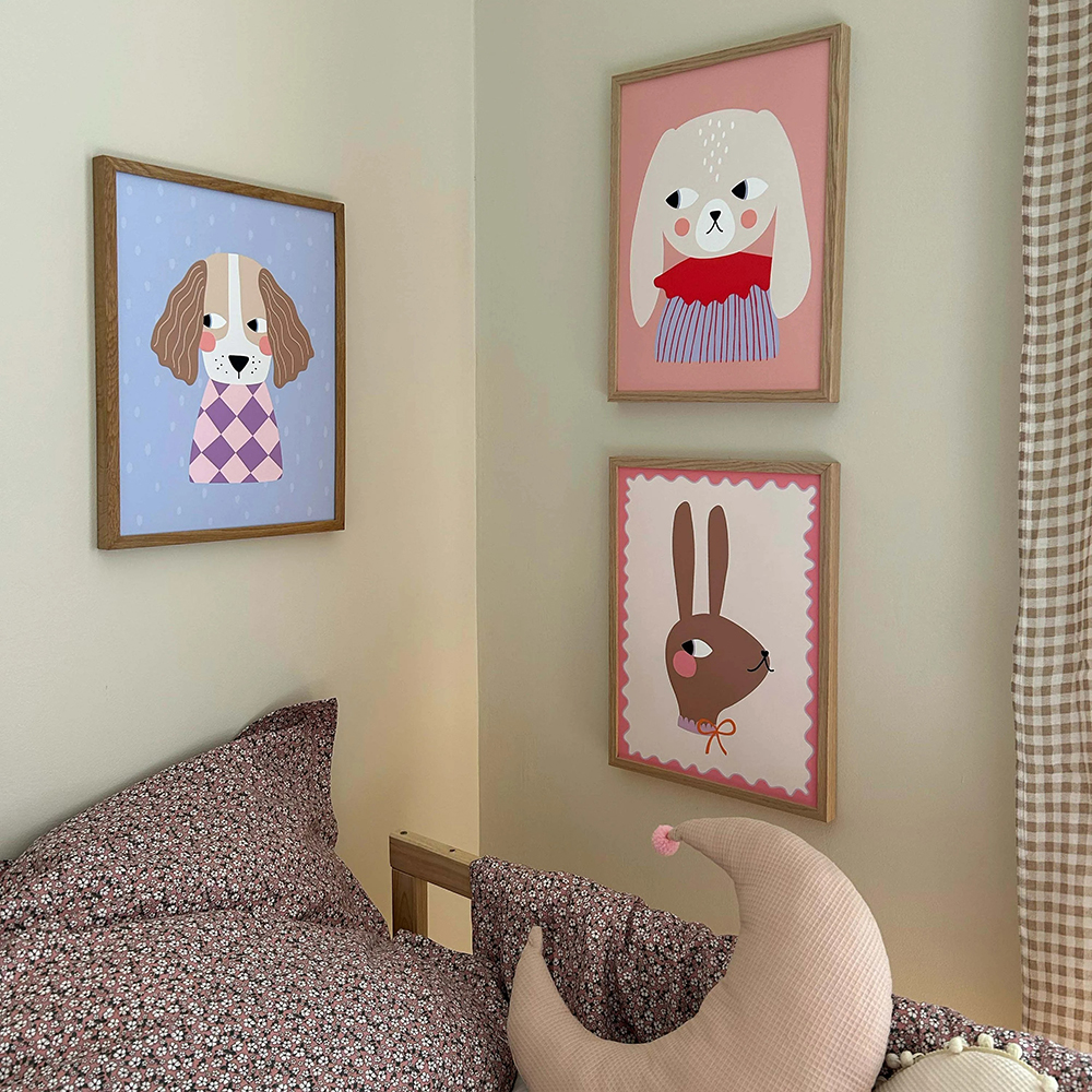 1pc frameless  Funny Animals B - Baby Unicorn Nursery recension och pris