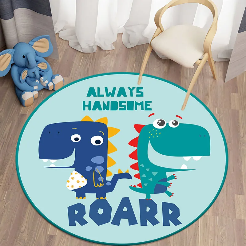 Playful Dinosaur Themed Round  - Soft Rug Nursery recension och pris