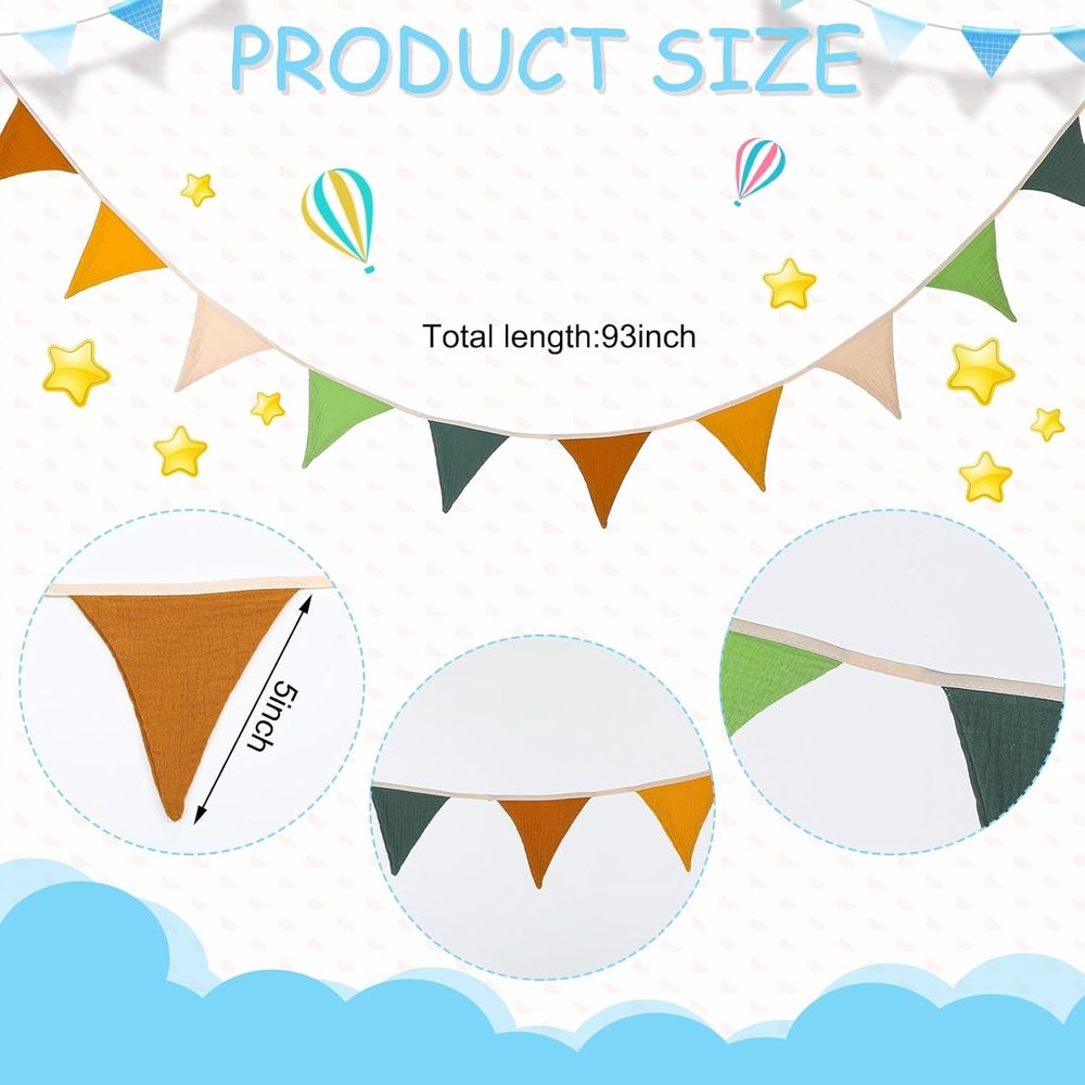 7.75ft Vintage-Colored Pennant - Baby Nursery Vintage recension och pris