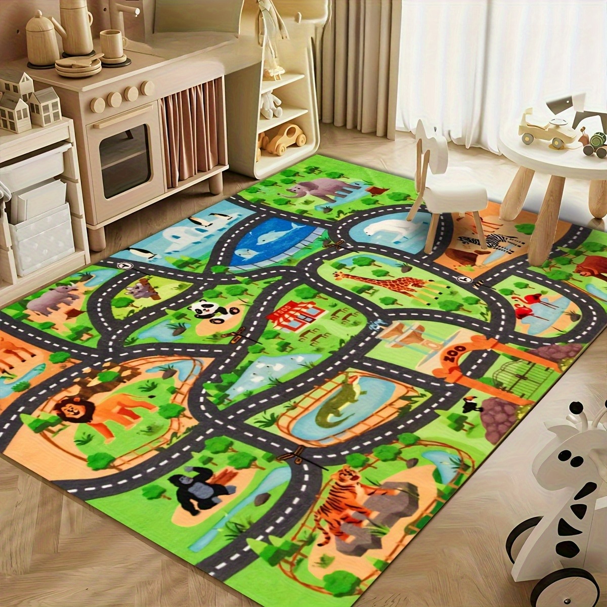 Vibrant Zoo Animal Adventure P - Soft Rug Nursery recension och pris