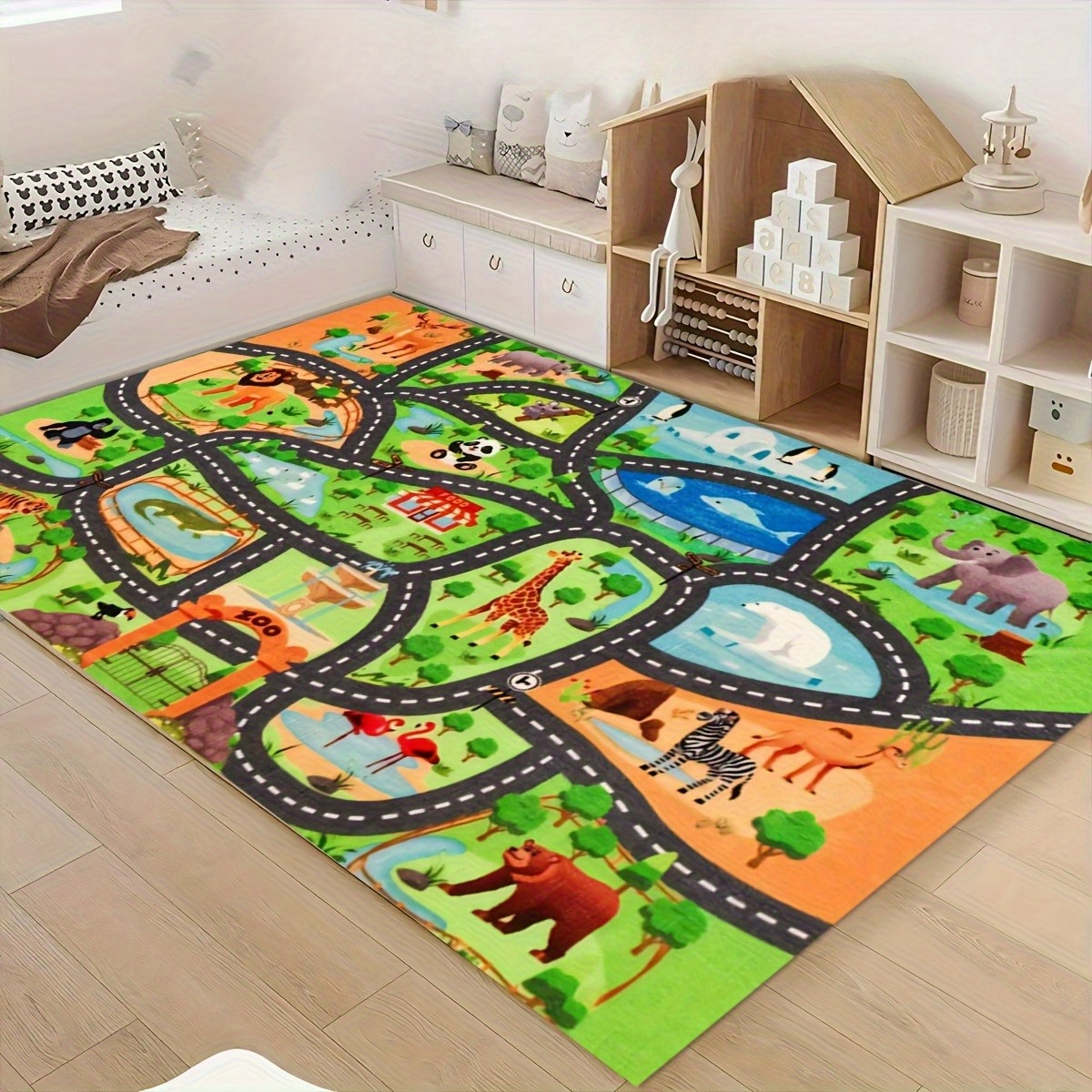 Vibrant Zoo Animal Adventure P - Soft Rug Nursery recension och pris