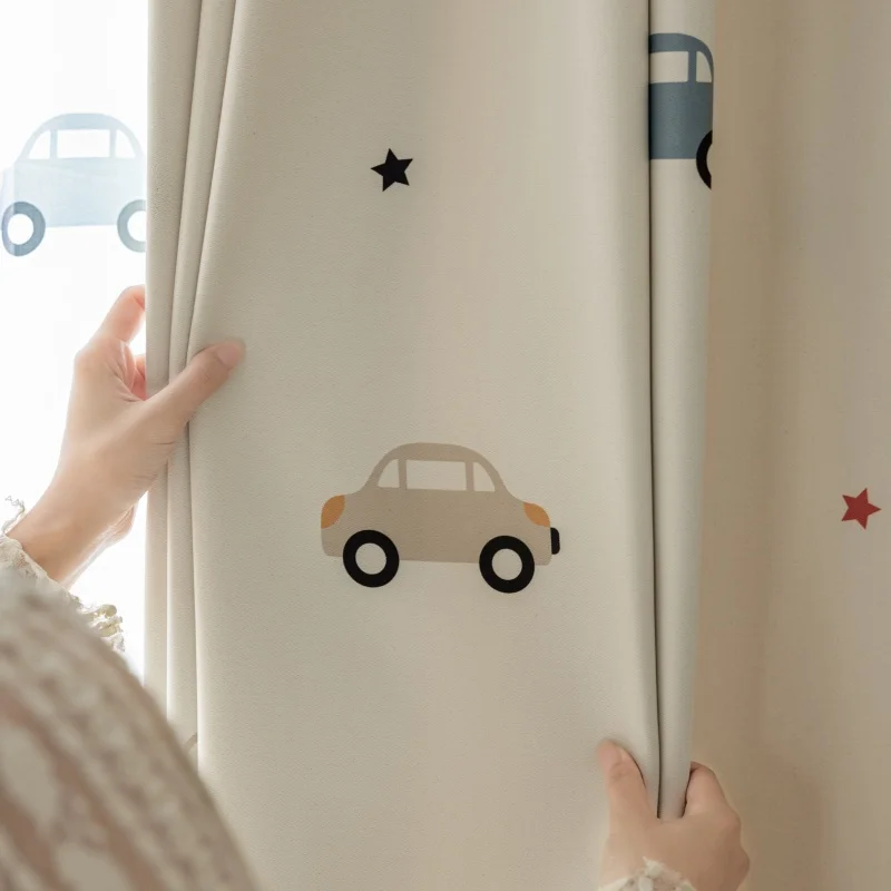 Cartoon Cute Print Car Pattern - Blackout Curtain Nursery recension och pris