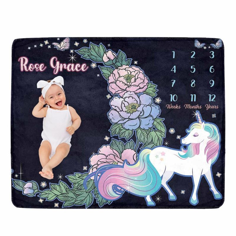 VIKAMA Dark Floral Unicorn Bab - Baby Unicorn Nursery recension och pris