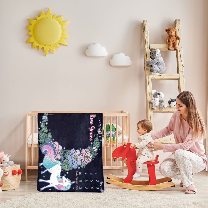 VIKAMA Dark Floral Unicorn Bab - Baby Unicorn Nursery recension och pris
