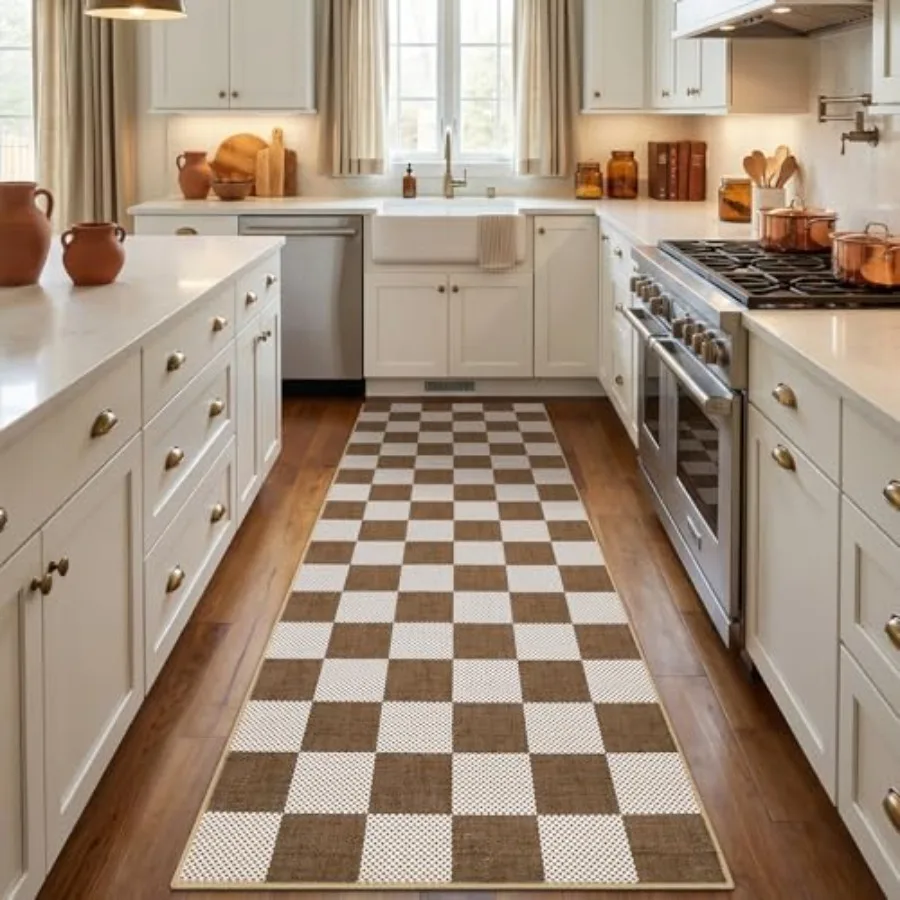 Checkered 5x7 Washable Rug Geo - Soft Rug Nursery recension och pris