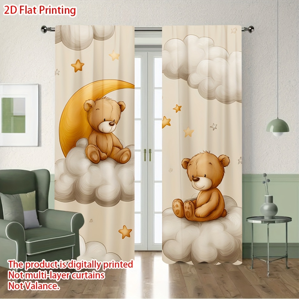 Cartoon Teddy Bear Curtain, Cu - Blackout Curtain Nursery recension och pris