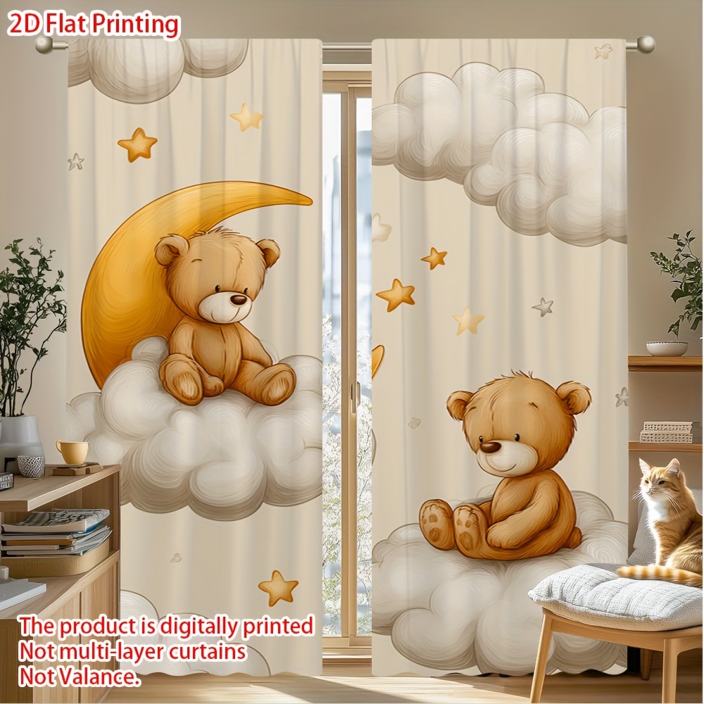 Cartoon Teddy Bear Curtain, Cu - Blackout Curtain Nursery recension och pris