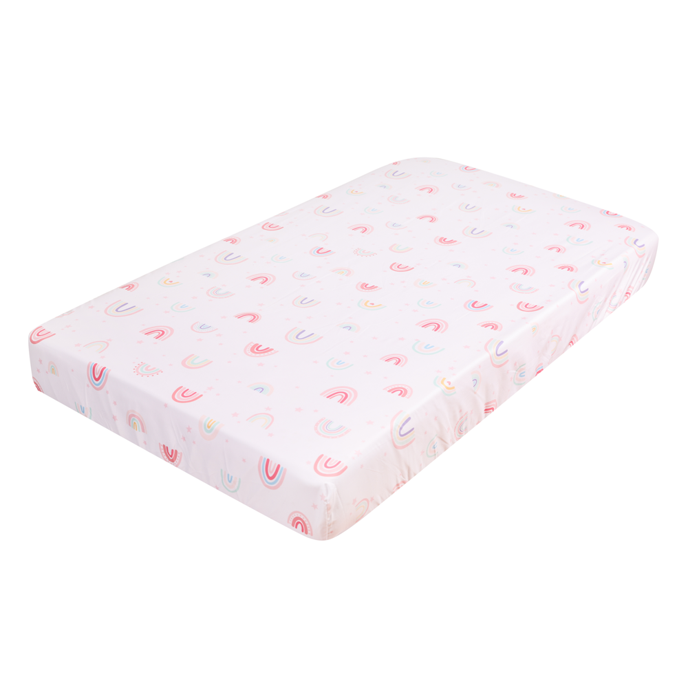 3Pcs Rainbow Baby Infant Crib  - Baby Nursery Bedding Sets recension och pris
