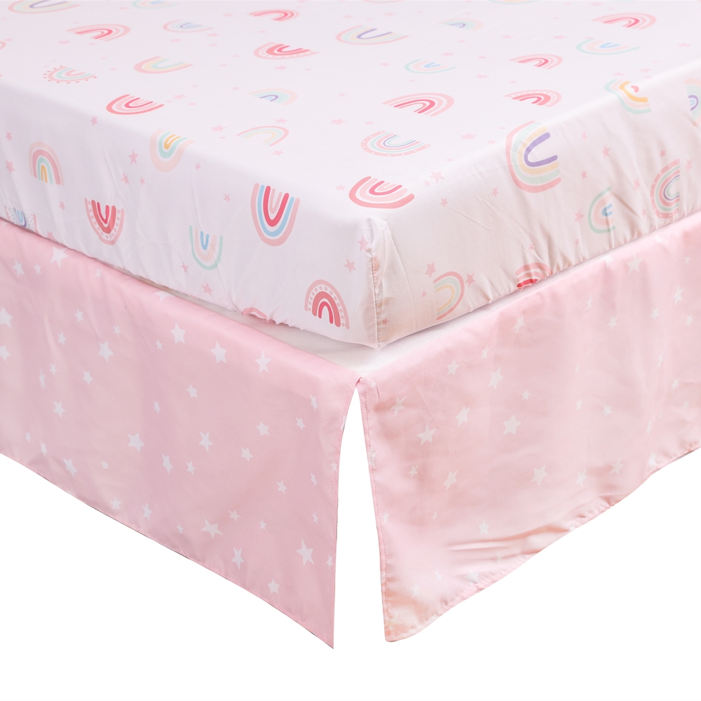 3Pcs Rainbow Baby Infant Crib  - Baby Nursery Bedding Sets recension och pris